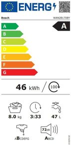 PRÁČKA Bosch WAN28170BY NOVÁ NEROZBALENÁ PREDĹŽENÁ ZARUKA - 3