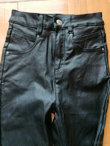 Dámske koženkové slimkové nohavice XS - 3