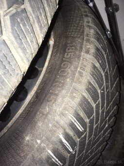 Zimné pneu Continental na plechových diskoch 185/60 R15 - 3