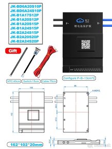 JK BMS Bms 150A + 1A Active Balance-24V-48V-72V - 3