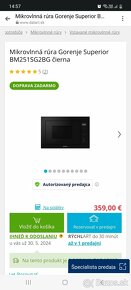 Vstavana rura Gorenje nova so zarukou - 3