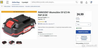 Parkside akumulator a nabijacka - NOVE - 3