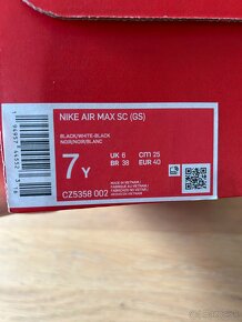 Nike Air Max SC (GS) cierne nove vel 40 - 3