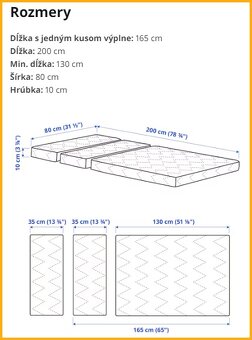 Matrac Vimsig Ikea do rozkladacej postele - 3