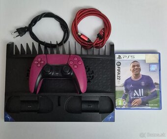 PS5 s mechanikou +  ovládač + fifa 22 + nabijacia stanica - 3