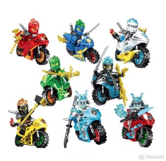 Figurky Ninjago - motorky (8ks) typ lego - nove - 3