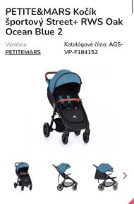 Predám Kočík Petite&Mars Street + RWS OAK - 3