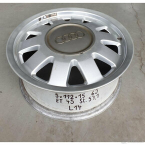 Originál AUDI A4 disky 5x112 R15 ET45 - 3