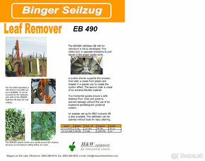 Defoliátor Binger Seilzug EB490 s předřezávací lištou - 3