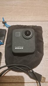 Predám GoPro Max 360 + príslušenstvo: 2ks batérie, nabíjačka - 3