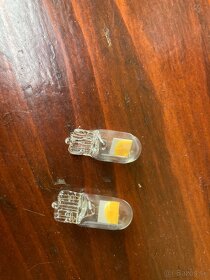 LED žiarovky T10 W5W sklenené žlté - 3