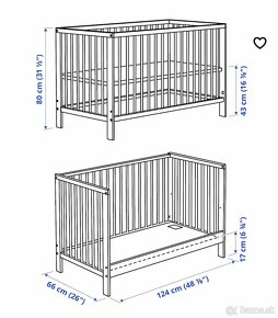 Detska postieľka Gulliver Ikea s matracom 60x120 cm - 3