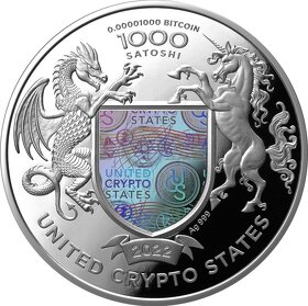 LIBERTY bitco. kryptomena 1 oz strieborná minca - 3