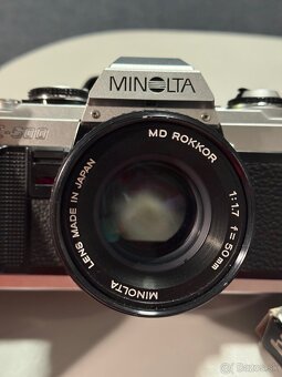 Minolta x-500 s objektivami 50mm 1.7 a 135 mm 3.5 - 3