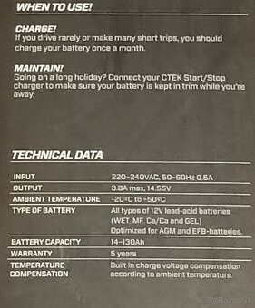 Autonabíjačka CTEK 12V - 3