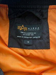 Alpha Industries čierna prechodná bomber - 3