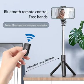 trojnožka bluetooth selfie tyč teleskopiská - 3