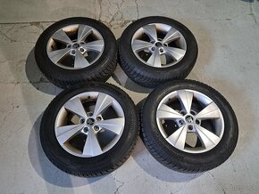 Predam Original elektrony Skoda 5x112 R16 a zimne pneu - 3