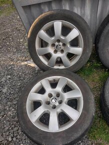 4ks alu disky orig. Škoda 5x100 r16 pneu 205/55 r16 - 3