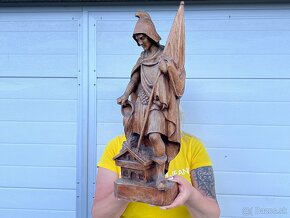 Svatý Florián socha velká dřevěná ruční řezba - 3