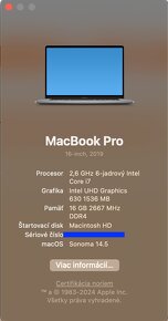 Apple Macbook pro 2019 i7, 16 GB ram, Radeon pro 5300 - 3
