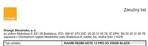 Nerozbalený Xiaomi Redmi Note 13 Pro 5G 8GB/256GB Čierny - 3