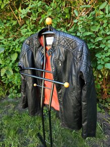 GUESS kožená bunda pánska - Čierna, Originál Guess - 3
