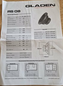 Subwoofer Gladen RS 08 - 3