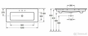 Predám umývadlo Venticello V&B 120x50 - 3