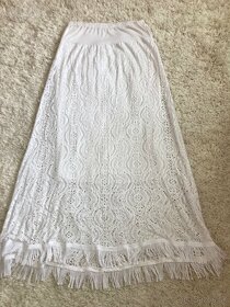 Biela krajková sukňa - 3