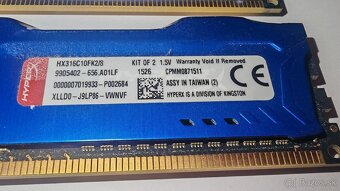 HyperX 8 GB KIT DDR3 1600 MHz CL10 Fury Blue Series - 3