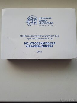 Mince NBS proof dvojička Dubček - 3