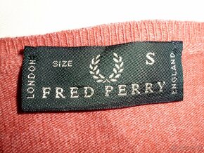 Fred Perry pánsky sveter lososový s vlnou M-S - 3