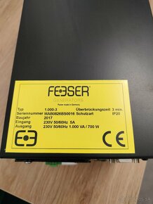 UPS-Generator Feeser typu 1.000-3 230V 50/60Hz 1.000 Ba/700W - 3