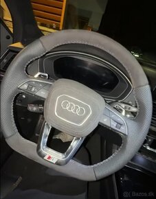 AUDI ŠPORTOVÝ VYHRIEVANÝ - ALKANTARA / KOŽA biela niť - 3