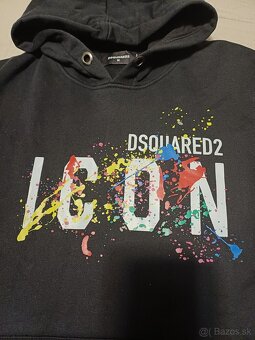 Pánska mikina Dsquared2 Icon Splatter hoodie č.M - 3