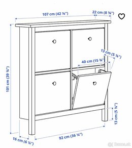 Ikea skrinka na topánky Botník - 3