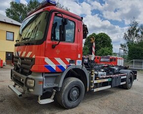 Kontajnerový nosič, Mercedes Actros , 4×4, hydraulická ruka - 3