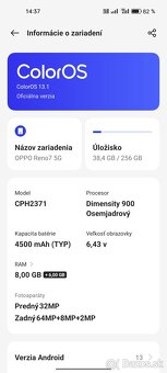 Oppo Reno 7 . 8/256GB ako nový - 3