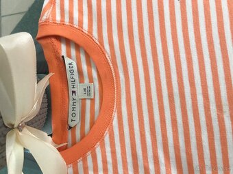 TOMMY HILFIGER originál Orange damske tricko L - 3