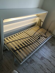 POSTEL SKLAPACIA  BED CONCEPT 4 BIELA VYSOKÝ LESK 90x200 - 3