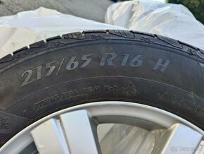 215/65 R16 zimne + alu disky 6,5Jx16H2 - 3