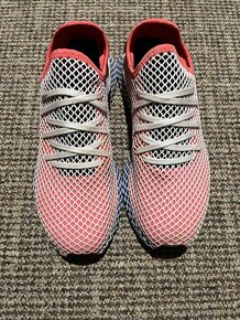 Adidas Deerupt Vel 46 2/3 červenomodré - 3