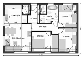 DREVODOM - NÍZKOENERGETICKÝ 4 izbový, 96 m2, okr. Topoľčany - 3