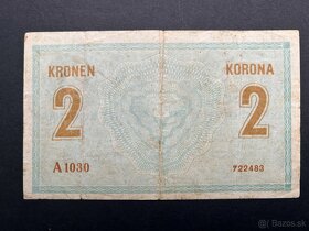 Bankovky Rakúsko-Uhorsko 2 Kronen 1914 A,B,C série - 3