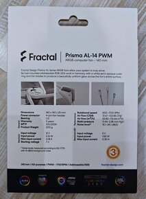 Fractal Design Prisma AL-14 ARGB PWM White + zaruka - 3