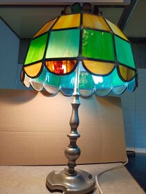 Tiffany stolní lampa starožitna 55x40cm - 3