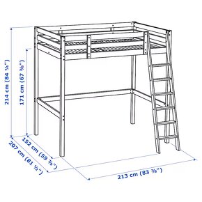 Poschodova postel IKEA Stora s matracom (mesiac pouzivana) - 3