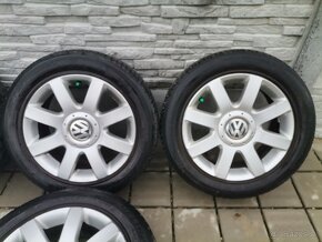 Alu disky 5x112 R16 VW + 205/55 R16 letné pneumatiky - 3