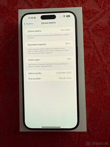 I phone 15 pro MAX 256 gb cierny TOP STAV v zaruke - 3